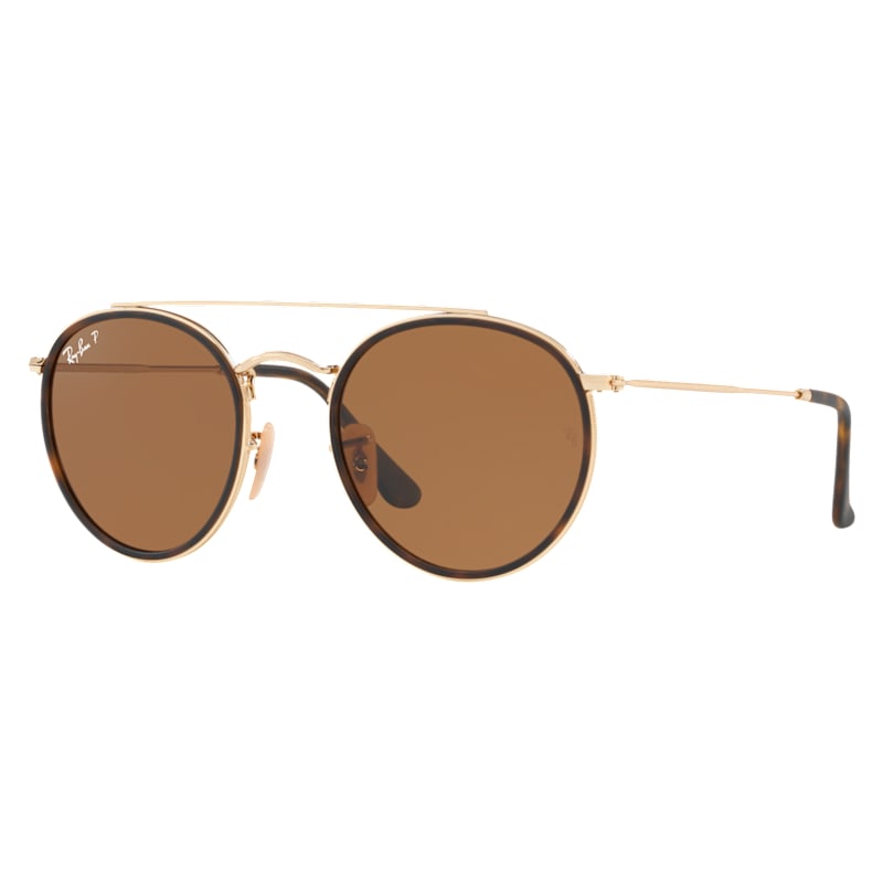 Ray-Ban Round Double-Bridge BR3647N Polarized Glass Sunglasses