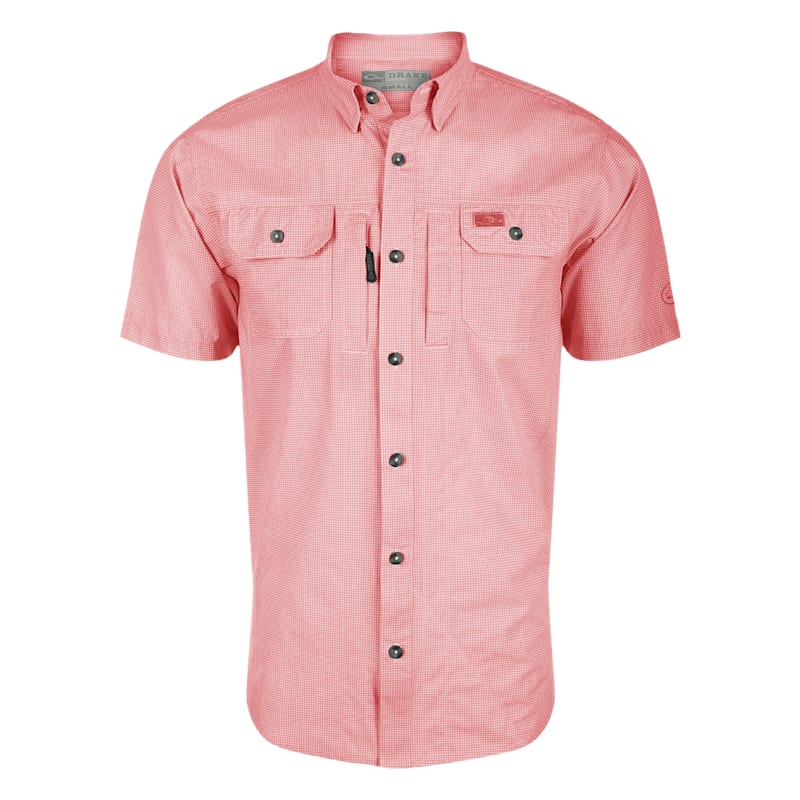 Drake Frat Houndstooth Check Short-Sleeve Shirt