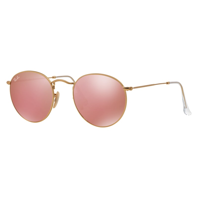 Ray-Ban Round Metal RB3447 Mirror Glass Sunglasses
