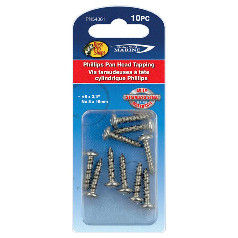 Bass Pro Shops Phillips Pan Head Tapping Screws