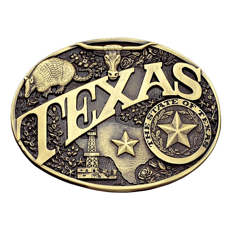 Montana Silversmiths Texas State Heritage Attitude Belt Buckle