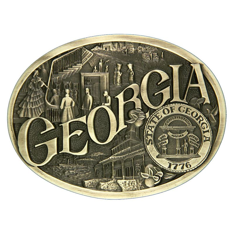 Montana Silversmiths Georgia State Heritage Belt Buckle