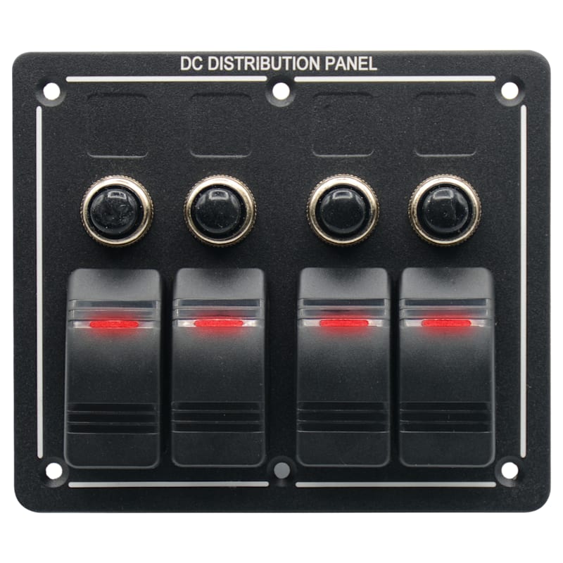 Bass Pro Shops Illuminated Rocker Switch Panel with Breakers