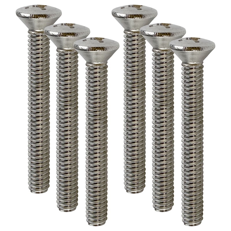 Bass Pro Shops 6-Piece Stainless Steel Phillips Oval-Head Machine Screws
