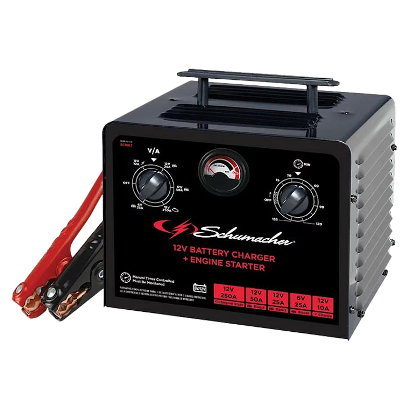 Schumacher 6V/12V Timer-Controlled Battery Charger and Jump Starter