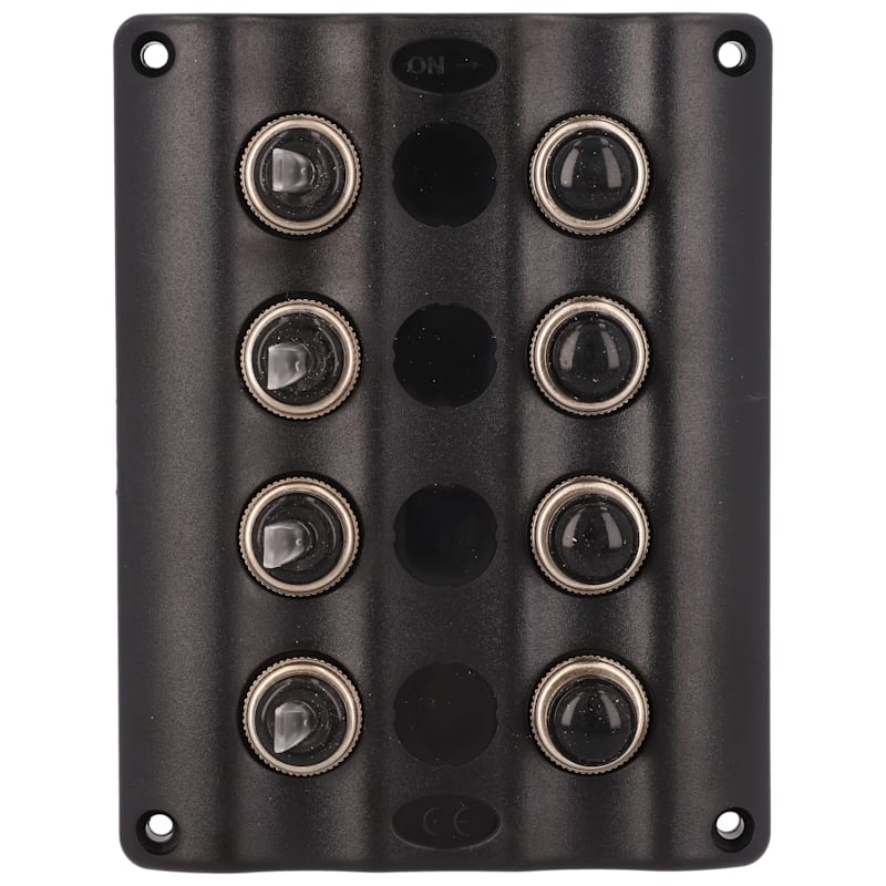 Bass Pro Shops Red Illuminated Toggle Switch Panel with Breakers