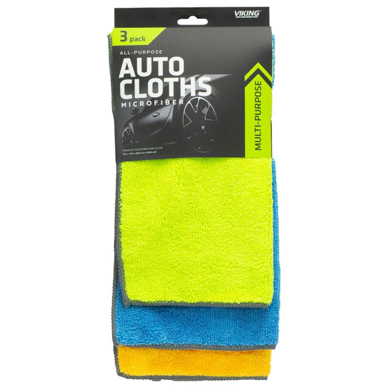 Viking Microfiber Auto Cloths 3-Pack