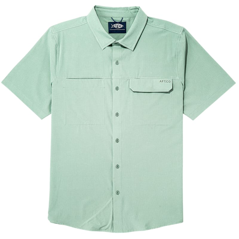 AFTCO Air-O Mesh Tech Short-Sleeve Button-Down Shirt