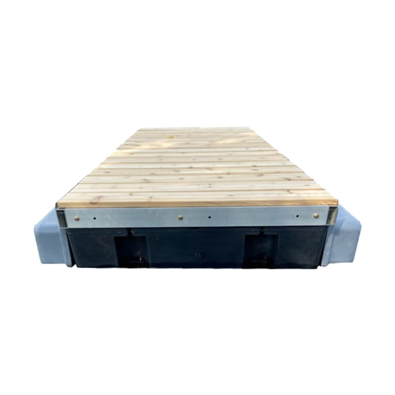 Patriot Docks Premium Low-Profile Floating Dock Platform Section with Cedar Decking