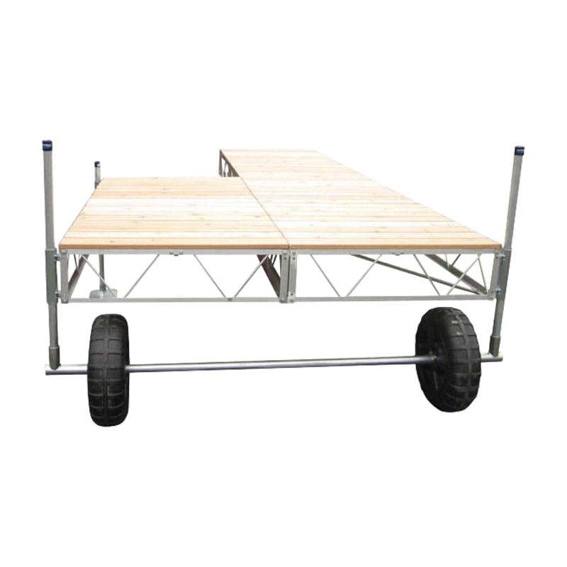 Patriot Docks Patio Roll-In Dock with Cedar Decking