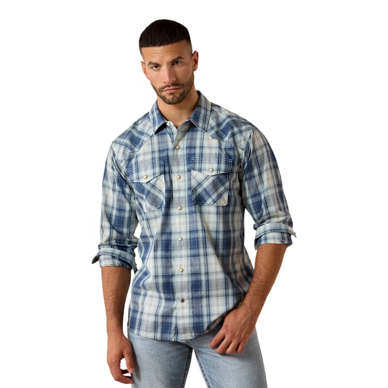 Ariat Muir Woods Trail Retro Plaid Snap Long-Sleeve Shirt