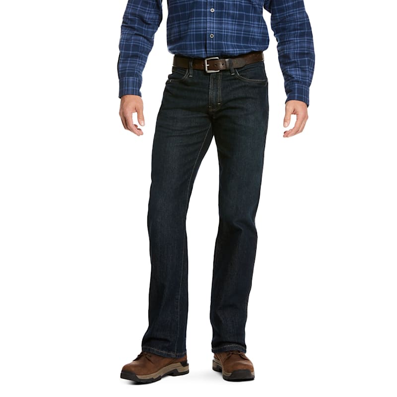 Ariat Rebar M4 Relaxed DuraStretch Basic Stackable Straight-Leg Jeans for Men