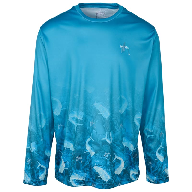 Guy Harvey Mahi Bros Fade Long-Sleeve T-Shirt