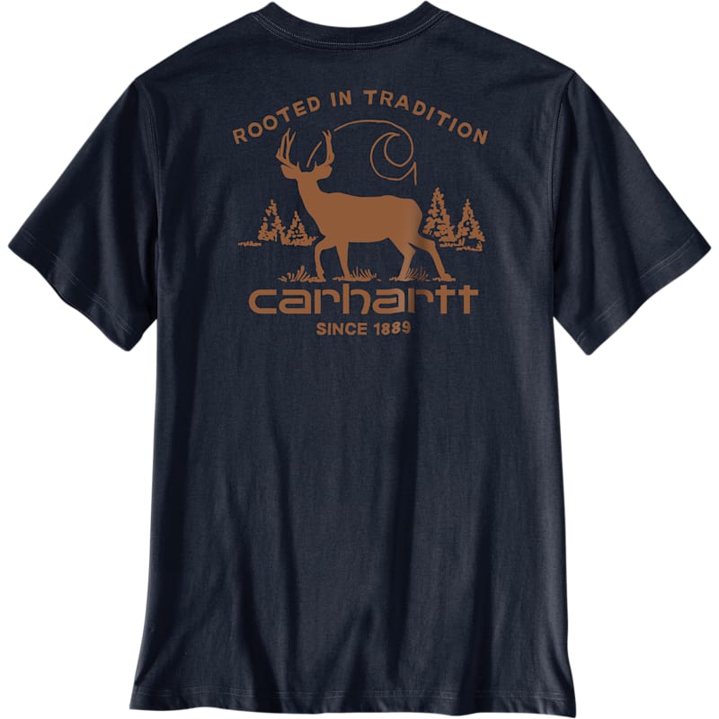Carhartt Irvine Deer Tradition Relaxed-Fit Short-Sleeve Pocket T-Shirt