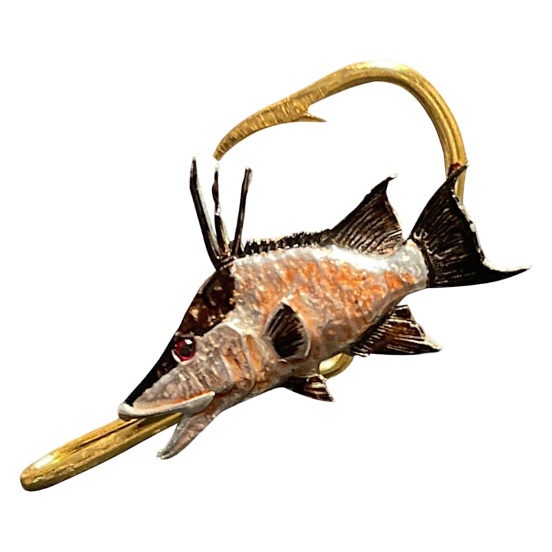 Hookits Hogfish Fishing Hook Hat Pin Clip