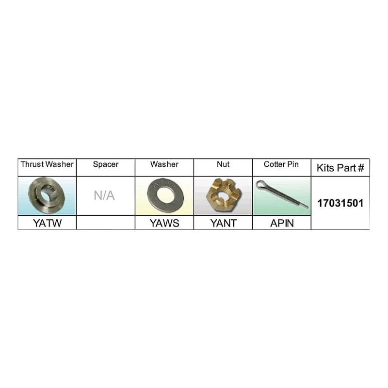 SOLAS Yamaha Type-A 9.9-20hp Fixed Hub Propeller Hardware Kit