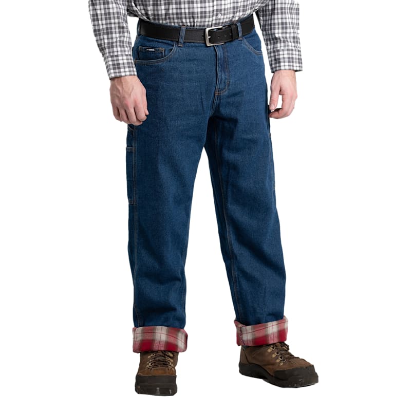 Berne Heartland Flannel-Lined Denim Dungarees