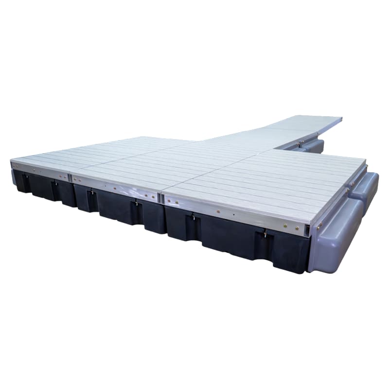 Patriot Docks T-Shaped Low-Profile Floating Dock with Aluminum Decking