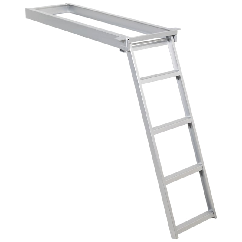JIF Marine 4-Step Under-Deck Round-Front Pontoon Ladder