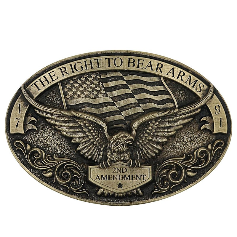 Montana Silversmiths Soaring Eagle 2nd Amendment Belt Buckle