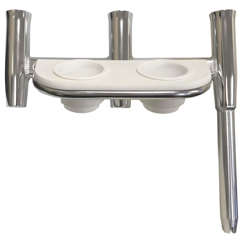 Tigress Offset Triple Rod Holder with Cup Holders