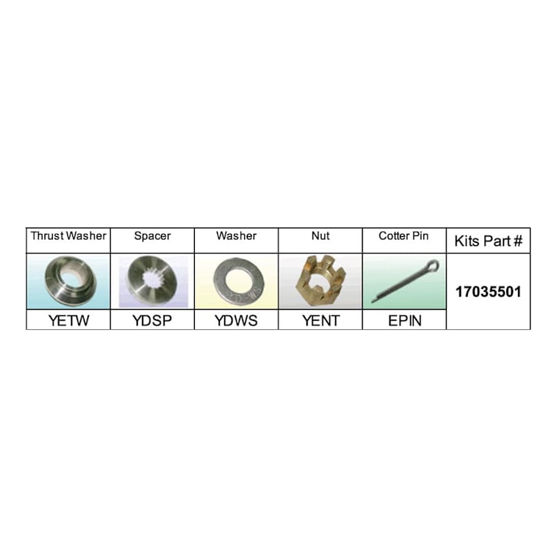 SOLAS Yamaha Type-D/E 100-300hp Fixed-Hub Propeller Hardware Kit