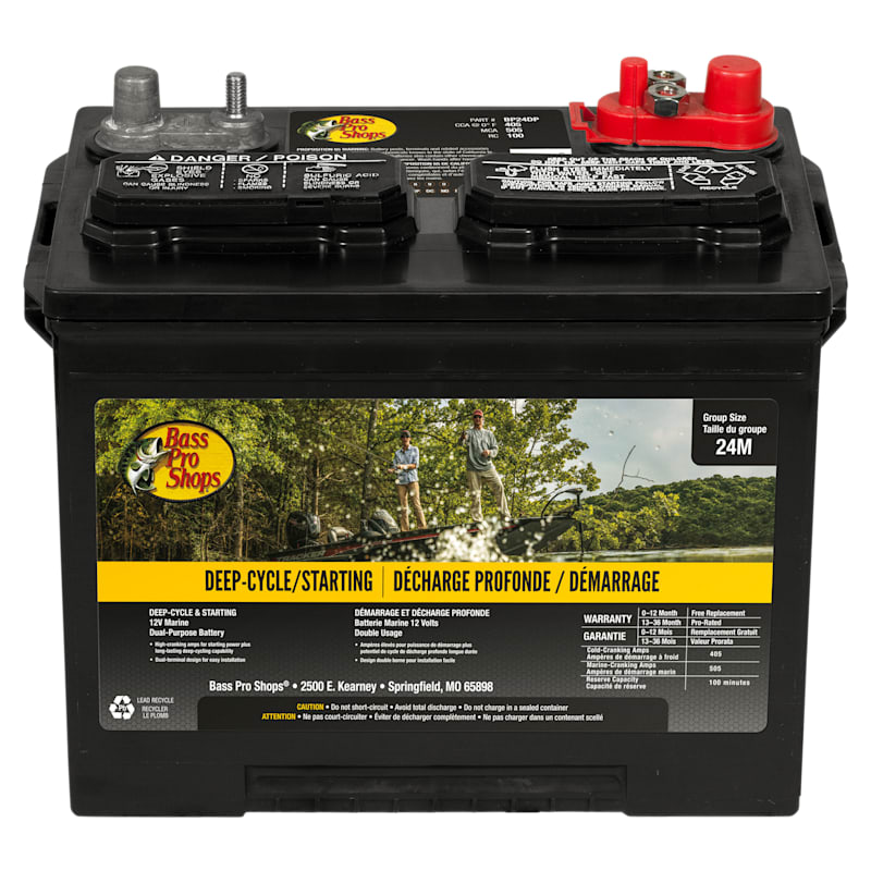 Bass Pro Shops Deep-Cycle and Starting 12V Marine Dual-Purpose Battery