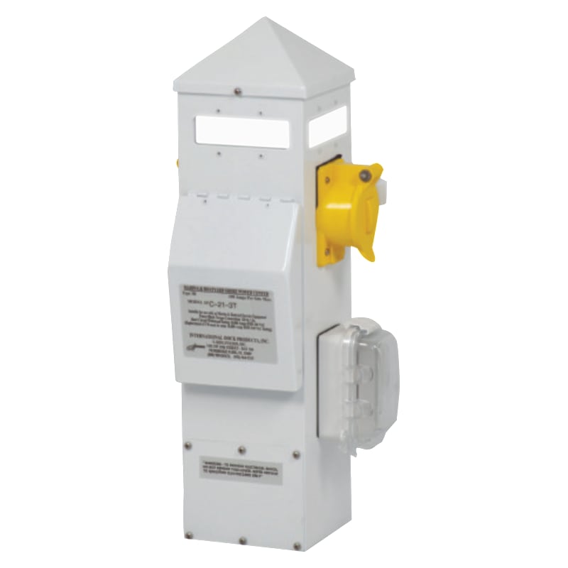 International Dock Products 21" Aluminum 50/30/20-Amp Power Dock Pedestal