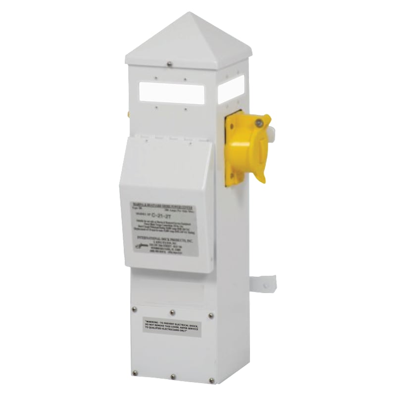 International Dock Products 21" Aluminum 30/20-Amp Power Dock Pedestal