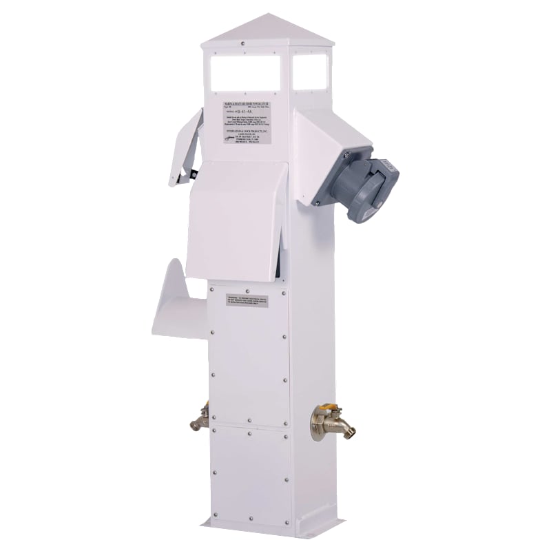 International Dock Products 41" Aluminum 100/50/30/20-Amp Power Dock Pedestal