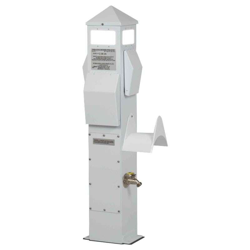 International Dock Products 36" Aluminum 30/20-Amp Power Dock Pedestal