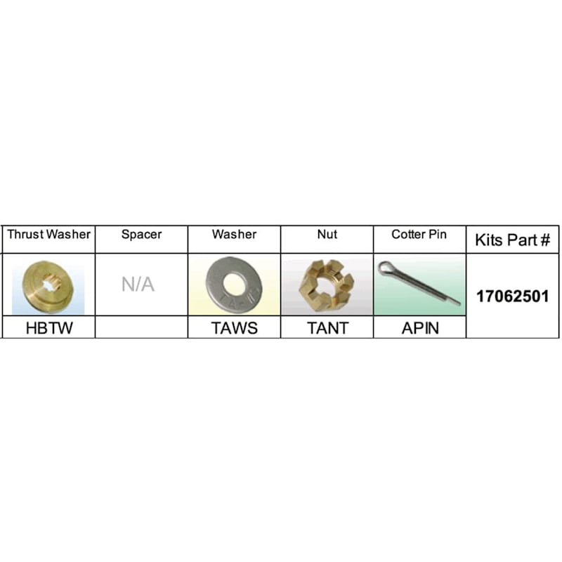 SOLAS Honda Type B 25-30hp Fixed Hub Propeller Hardware Kit