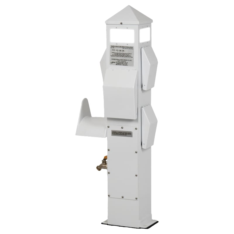 International Dock Products 36" Aluminum 50/30/20 Amp Power Dock Pedestal