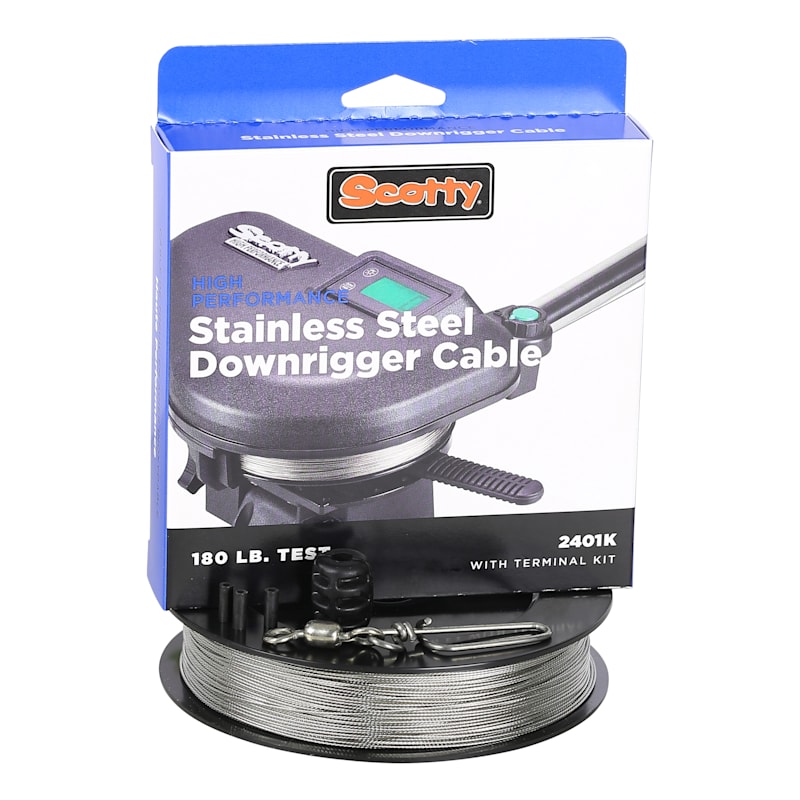 Scotty Heavy-Duty High Performance Premium Stainless Steel Downrigger Cable