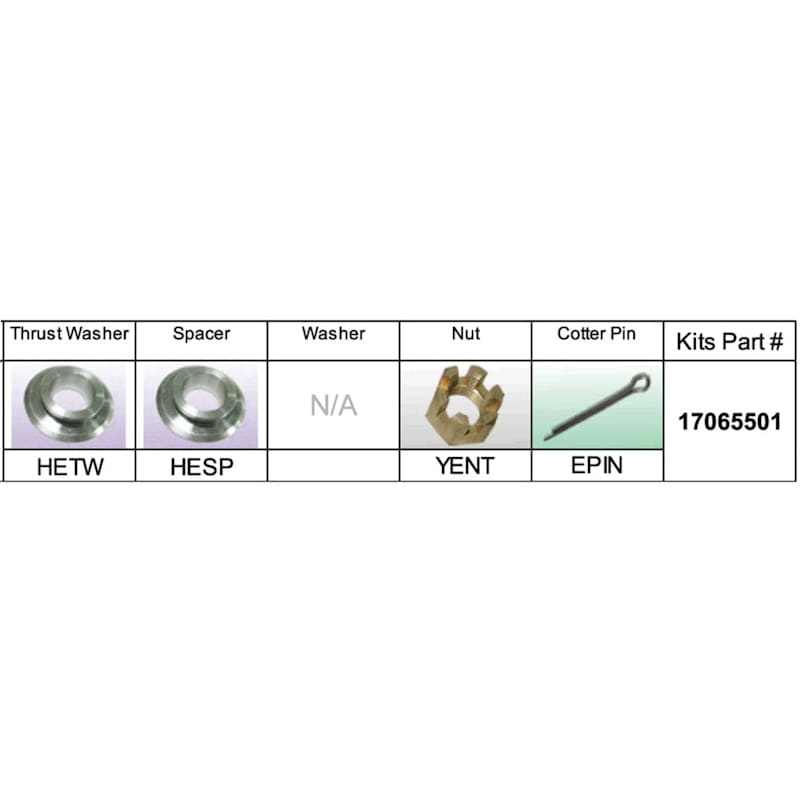 SOLAS Honda Type E 115-250hp Fixed Hub Propeller Hardware Kit