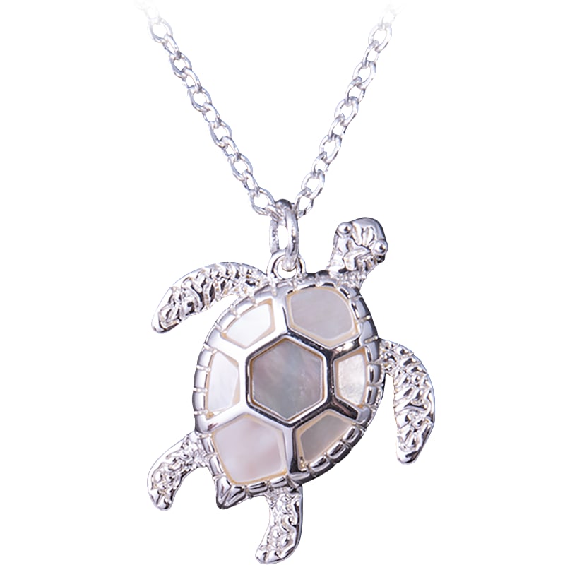 Amanda Blu Sea Turtle Mother of Pearl Necklace