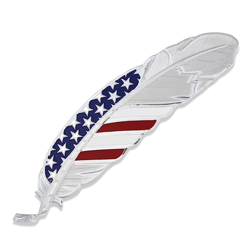 Montana Silversmiths Stars and Stripes USA Flag Hat Feather