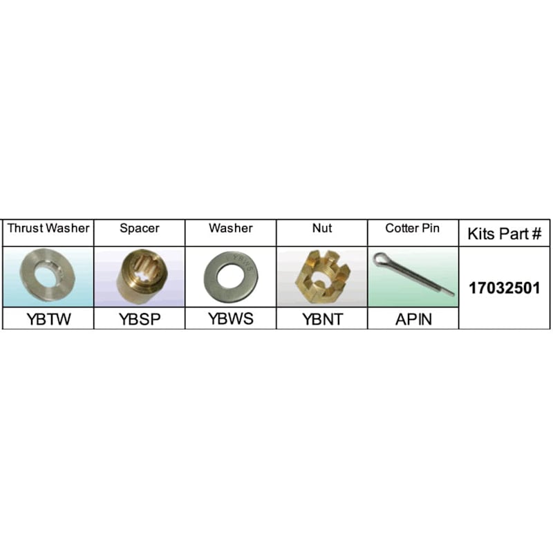 SOLAS Yamaha Type-B 20-30hp Fixed-Hub Propeller Hardware Kit