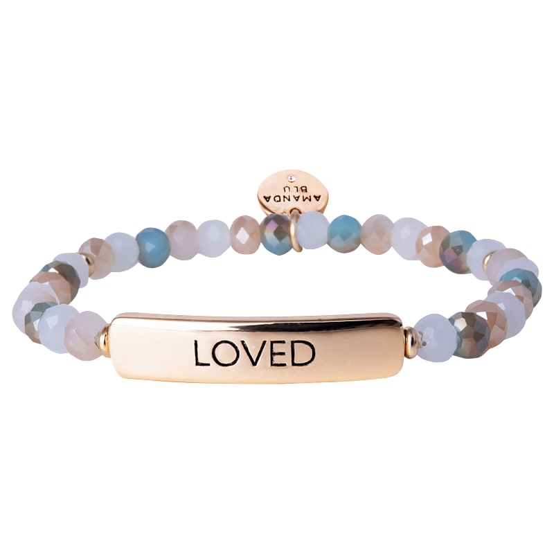 Amanda Blu Blu Sky Loved Glass Bead Stretch Bracelet