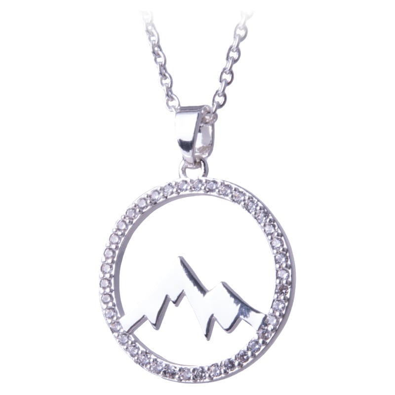 Amanda Blu Mountain Cubic Zirconia Open Circle Necklace