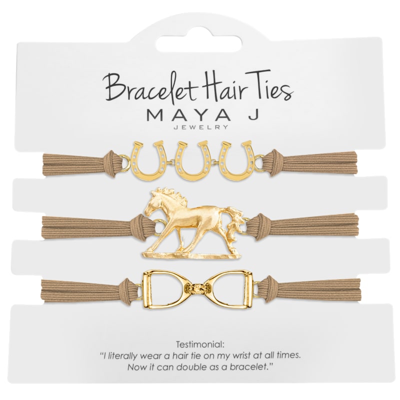 Maya J Western Horse Hair-Tie Bracelet Set