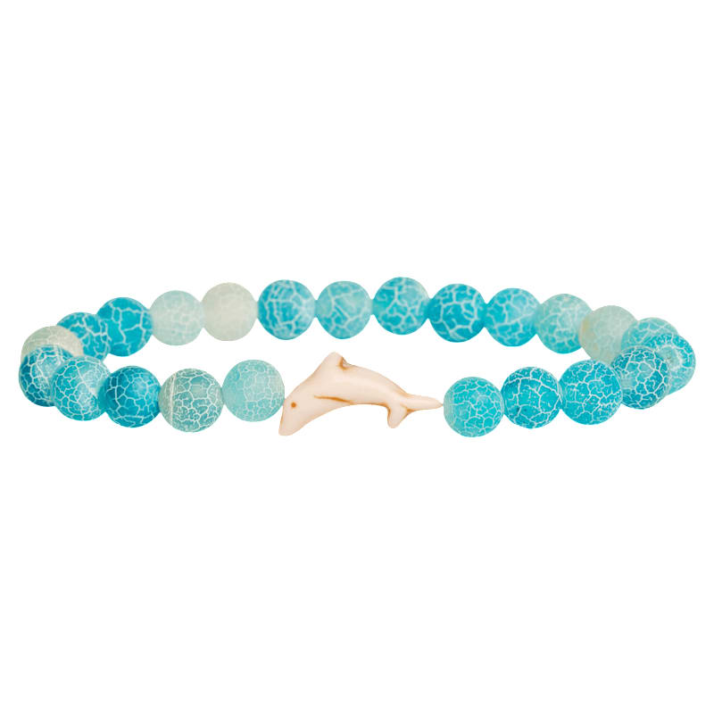 fahlo Odyssey Track-A-Dolphin Aqua Blue Bracelet