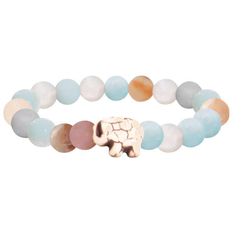 fahlo Expedition Track-An-Elephant Sky Stone Bracelet