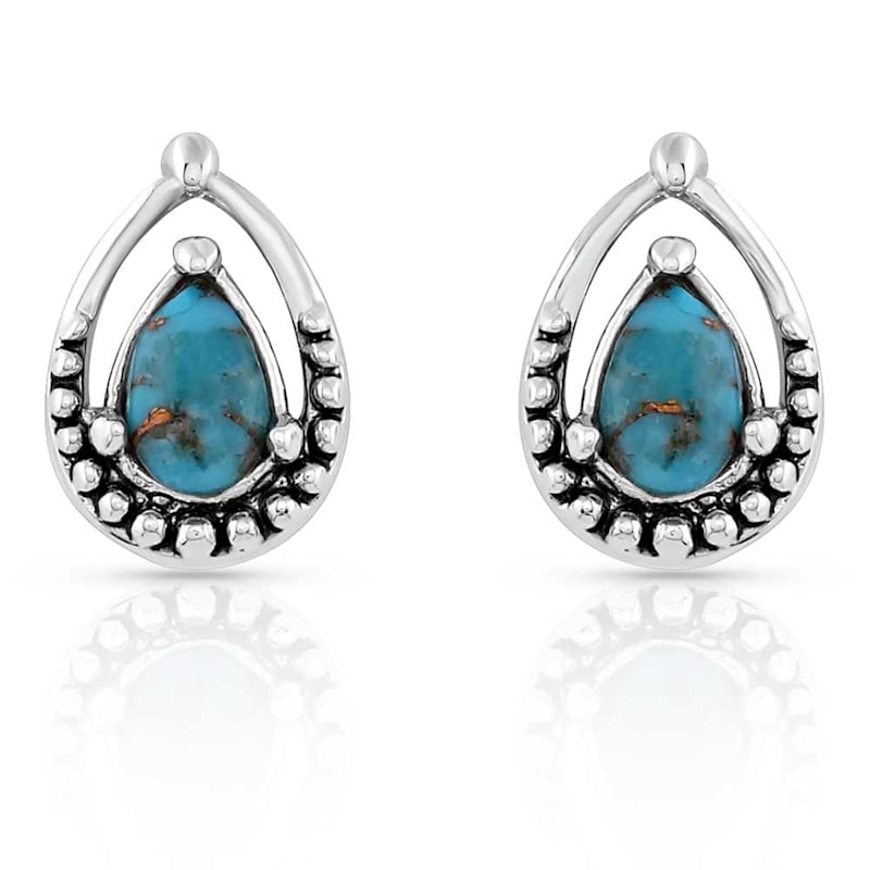 Montana Silversmiths Touch of Turquoise Teardrop Earrings