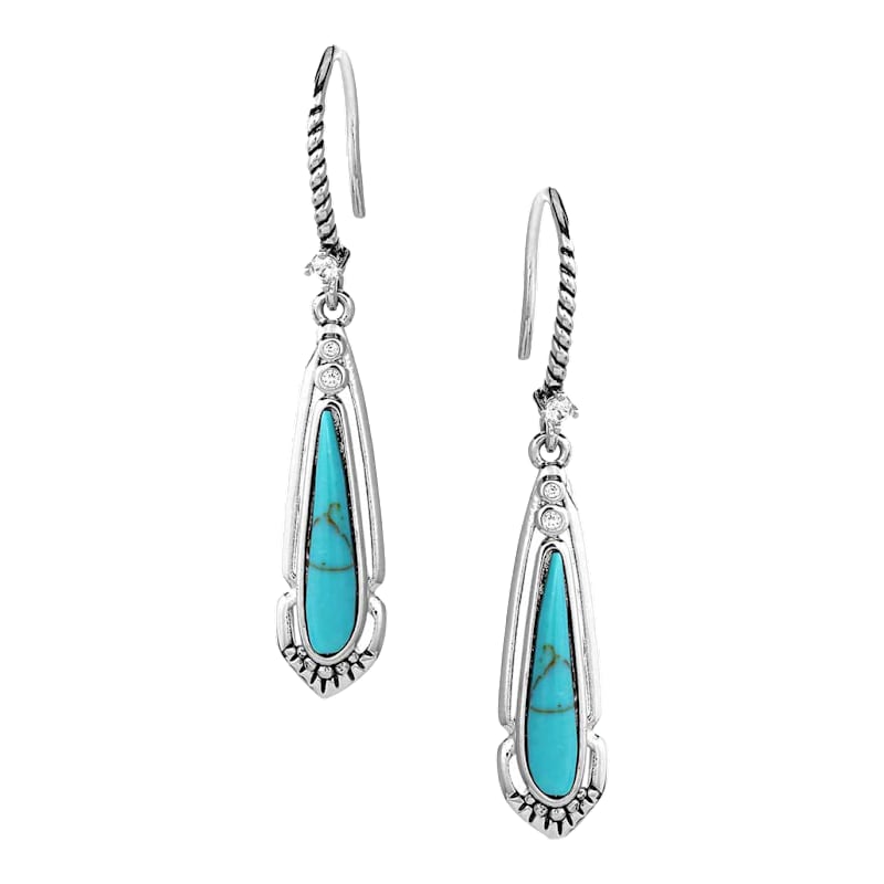 Montana Silversmiths Radiant Stream Turquoise Earrings