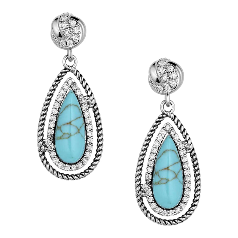 Montana Silversmiths Tied & True Turquoise Earrings