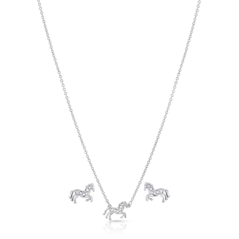 Montana Silversmiths All The Pretty Horses Necklace and Earrings Set