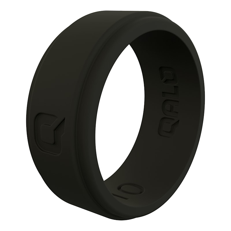 QALO Black Step Edge Q2X Silicone Ring for Men