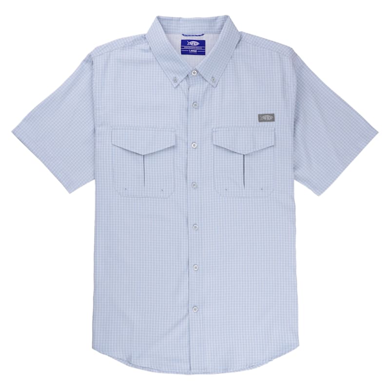 AFTCO Sirius Tech Vented Short-Sleeve Button-Down Fishing Shirt for Men