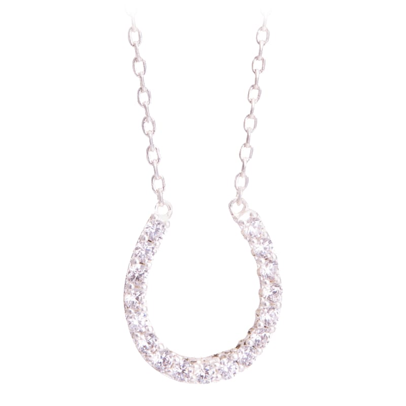 Amanda Blu Lucky Horseshoe Silver Necklace